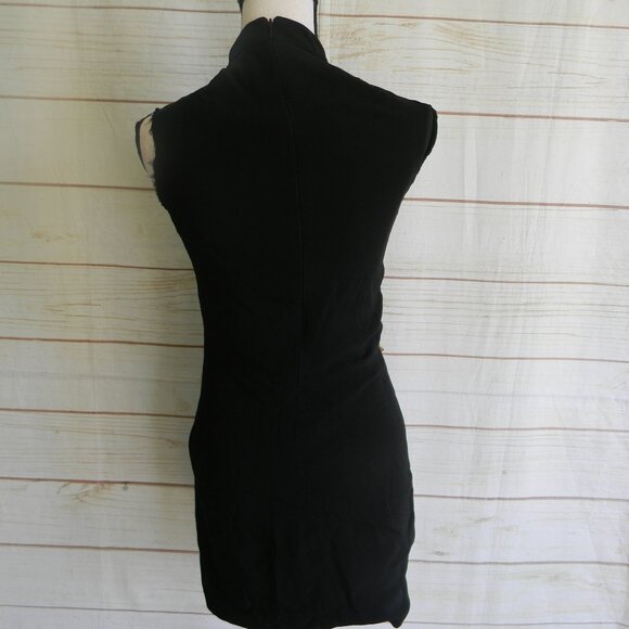 Stella McCartney Dress Black Metal Charms Rhinestones **SLEEVES HAVE BEEN CUT - Picture 3 of 5